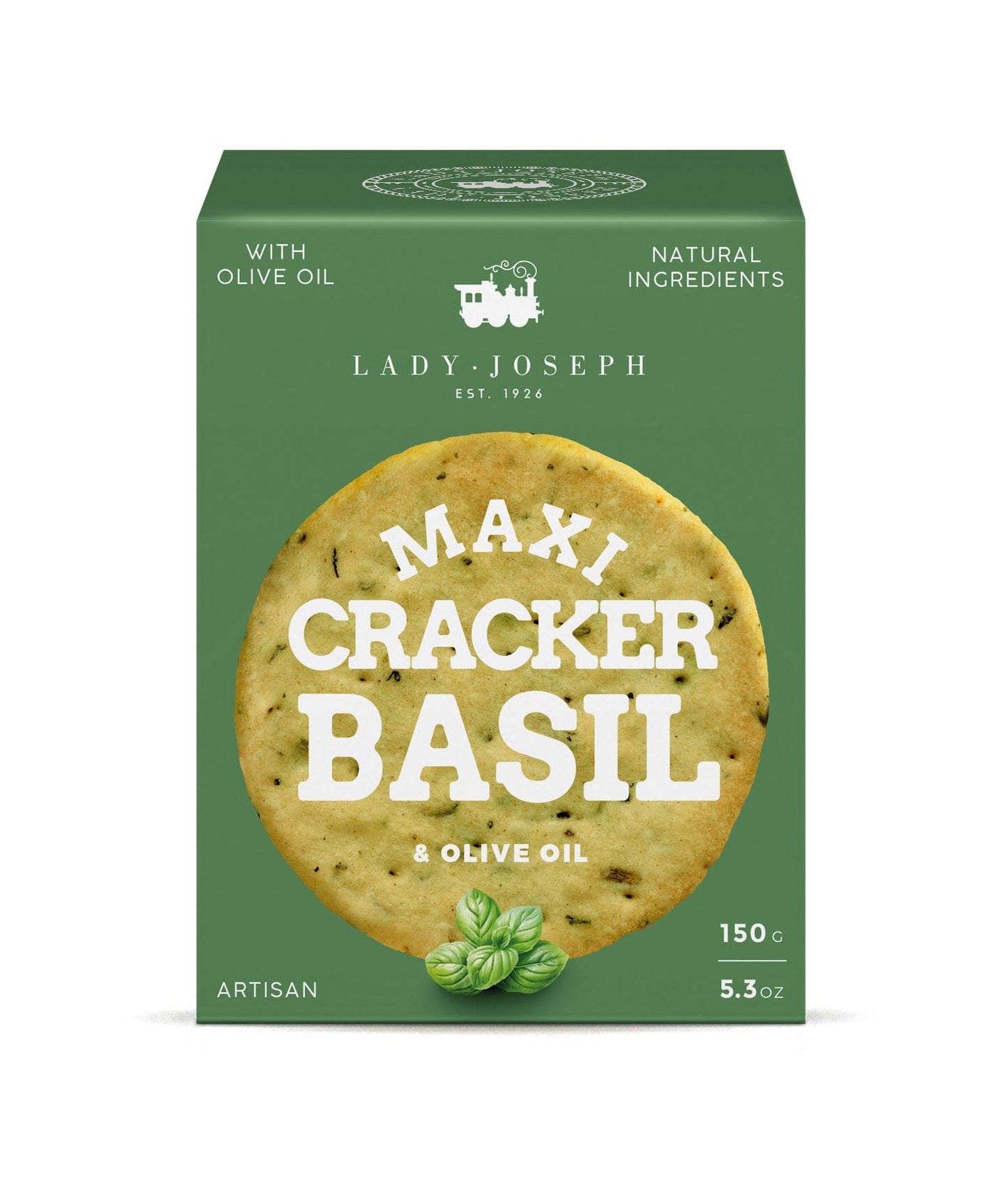 Lady Joseph Keksit Lady Joseph MAXI Cracker; Basilika  & Oliiviöljy 150g