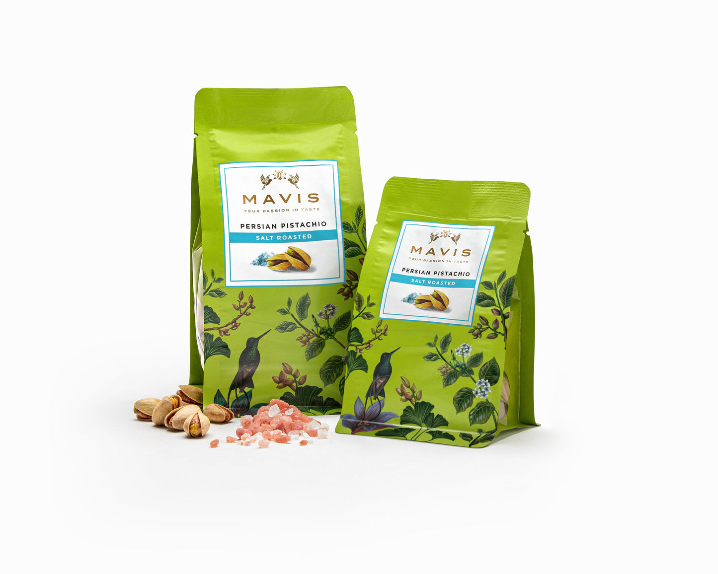 Mavis Pähkinät Pussi 100g Mavis suolapaahdetut pistaasipähkinät