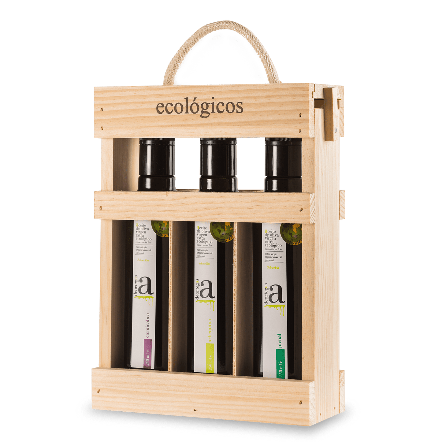 Deortegas Öljyt Deortegas Extra Virgin luomu oliiviöljyt  lahjapakkauksessa