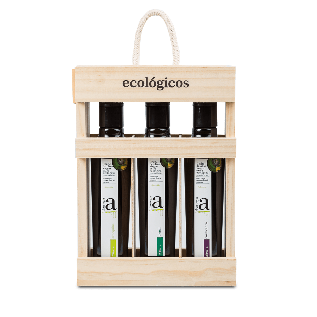 Deortegas Öljyt Deortegas Extra Virgin luomu oliiviöljyt  lahjapakkauksessa