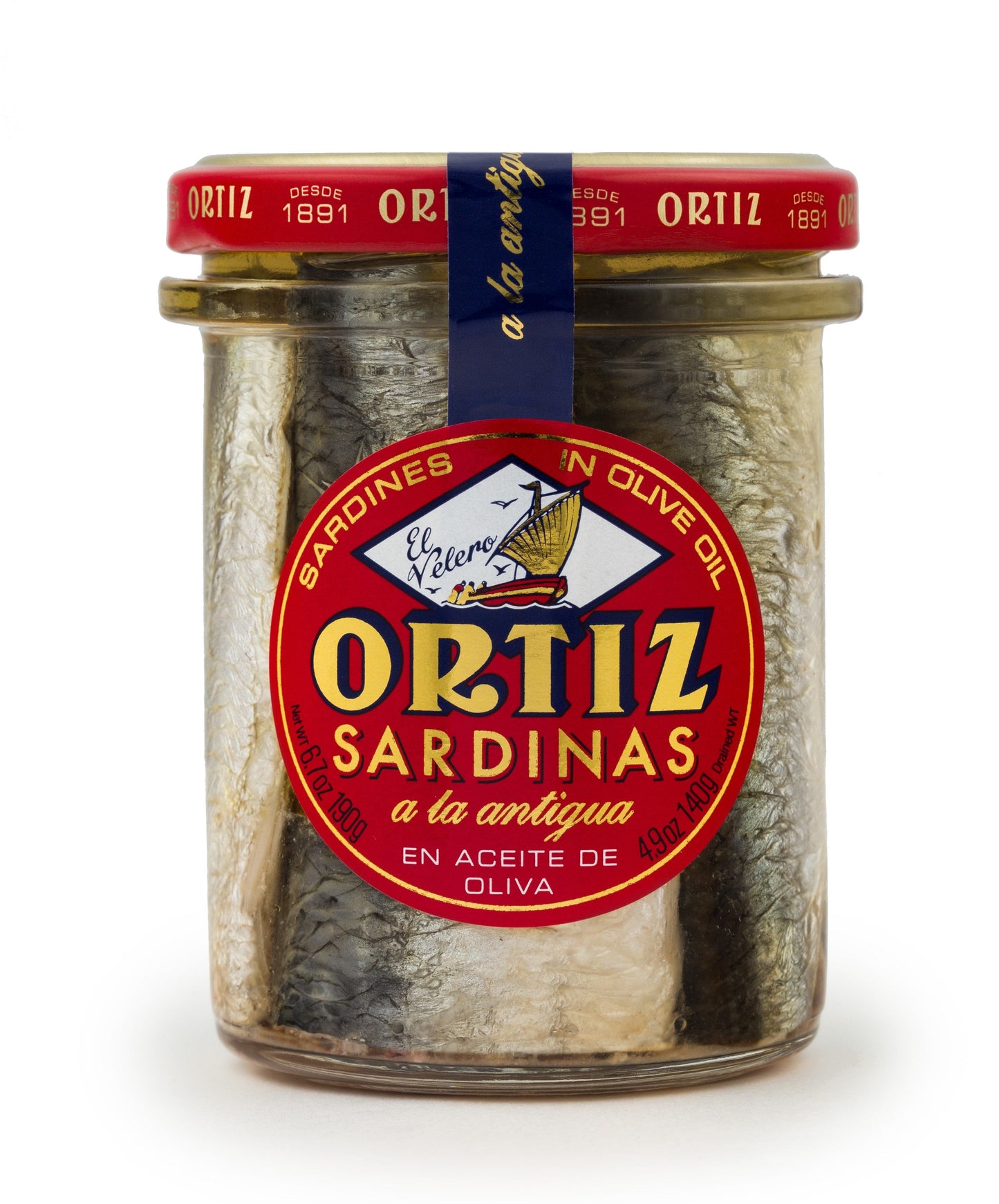 Ortiz kalat 190g Ortiz  sardiineja fileinä oliiviöljyssä 190g