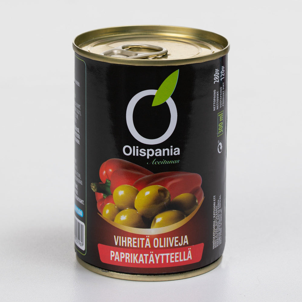 Olispania Oliivit Paprikatäytteiset Vihreät Oliivit