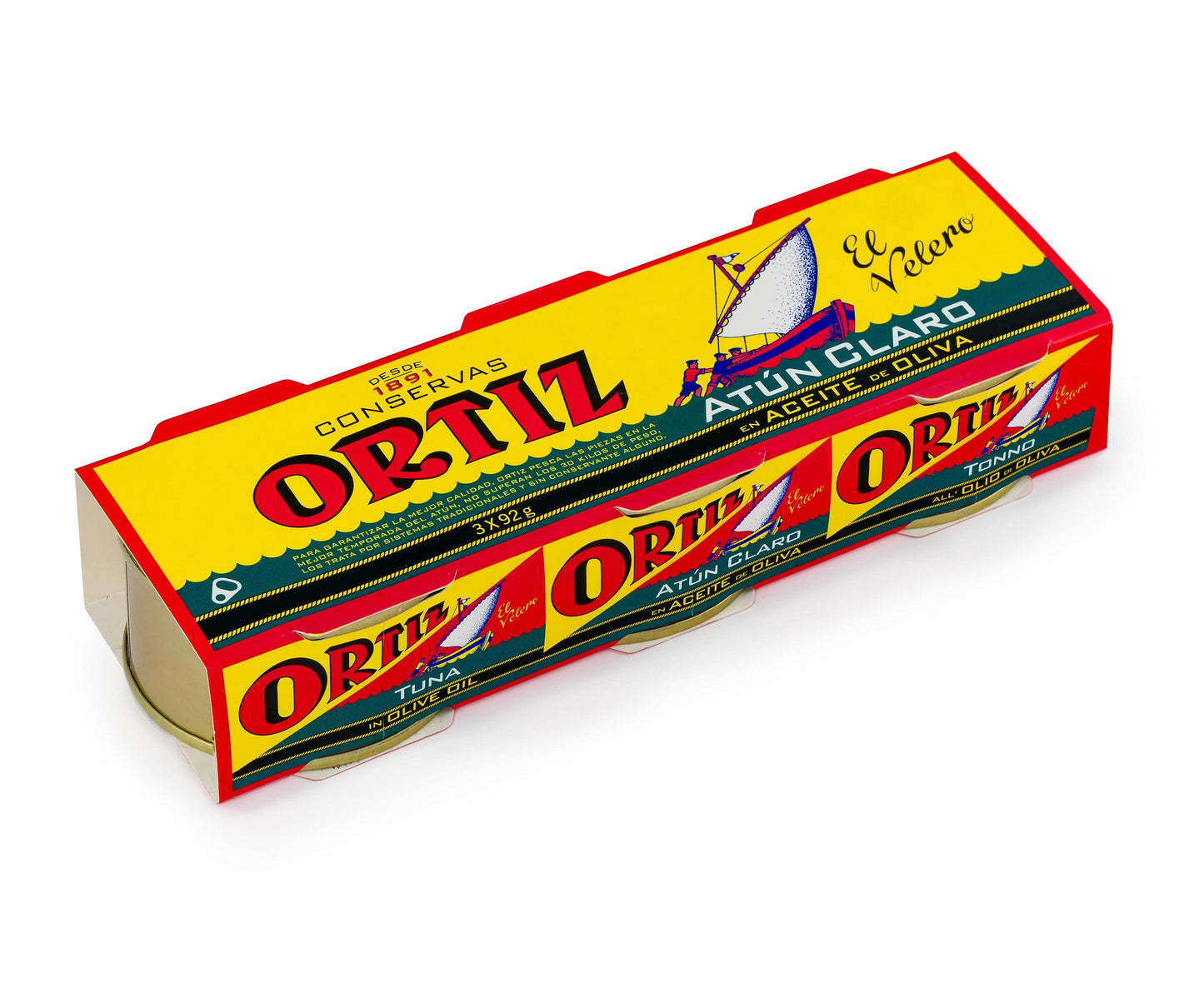Ortiz kalat 3 x 92g Ortiz  tonnikalaa fileinä oliiviöljyssä 3 x 92g
